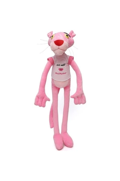 Pembe Panter Peluş 65cm Tişörtlü Pelüş Figür Oyuncak Hediyelik ürün görseli 1