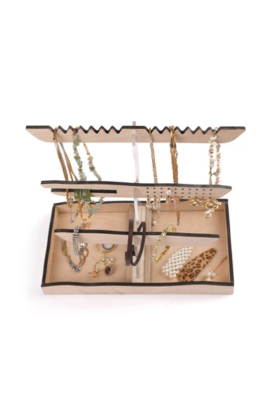 Modern Dekoratif Ahşap Çok Amaçlı Takı, Aksesuar Standı - Resim 7