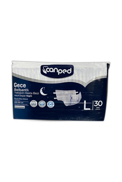 Canped Belbantlı Gece Yetişkin Hasta Bezi Large 30'lu ürün görseli 1