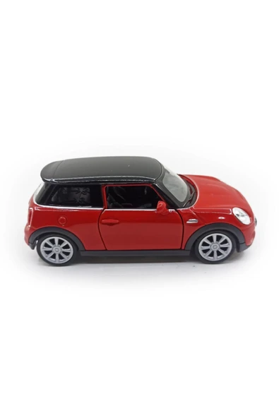 1:38 Mini Cooper New Mini Hatch Çek Bırak Model Araba Kırmızı - Resim 2