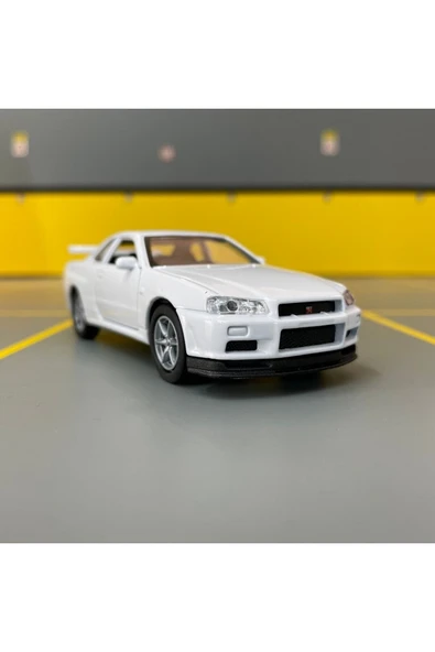 Nissan Skyline Gt-r R34 1/36 Ölçek Diecast Metal Model Araba Oyunca Araba ürün görseli 1