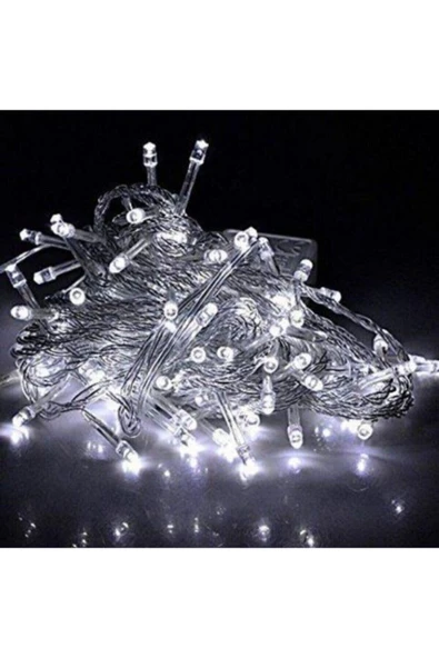 100 ledli Led Işık Beyaz Renk Dekor Lambası - Resim 2