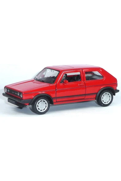 Volkswagen Golf GTi MK1 Klasik Araba 1:34 Ölçek Model Açılış Kapıları Lisanslı Ürün Kırmızı - Resim 3