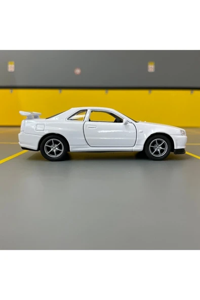 Nissan Skyline Gt-r R34 1/36 Ölçek Diecast Metal Model Araba Oyunca Araba - Resim 3
