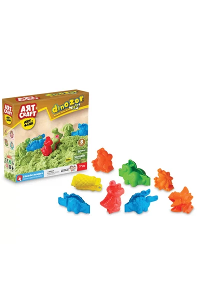 Dinozor Kum Seti 500 Gr 8 Parça ürün görseli 1