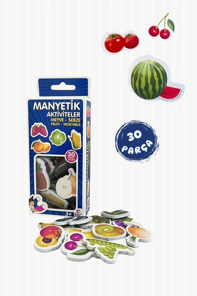Oyuncakstatıon 30 Parça Manyetik Meyve Ve Sebzeler - Resim 2