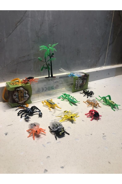 Vahşi Sürüngen Böcek Hayvanlar Oyuncak 13’lü Karakter Figür Set Animal Planet - Resim 2