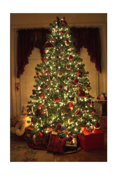 Günışığı Yılbaşı Çam Ağacı Işığı 10 Mt Fişli Kablolu Sarı Lambaları 100 Ampul Sarı Işık ürün görseli 1