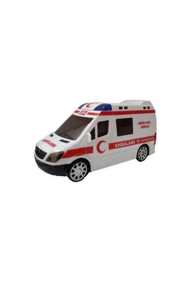 Pilli Işıklı Ambulans Oyuncak ürün görseli 1
