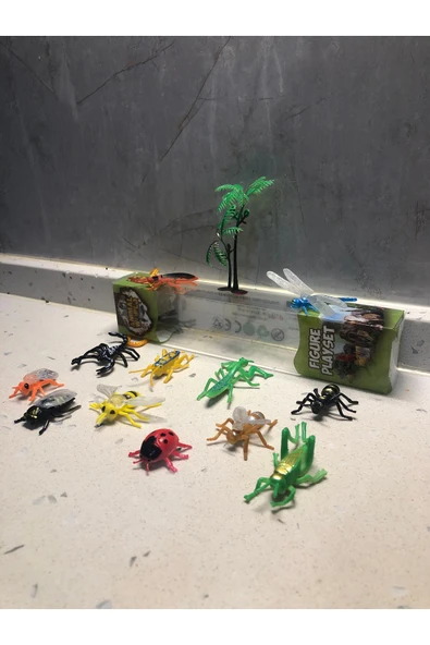 Vahşi Sürüngen Böcek Hayvanlar Oyuncak 13’lü Karakter Figür Set Animal Planet - Resim 3