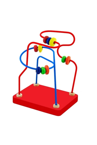 Playwood Mini Boncuklu Ahşap Koordinasyon Oyunu ONY372 - Resim 2