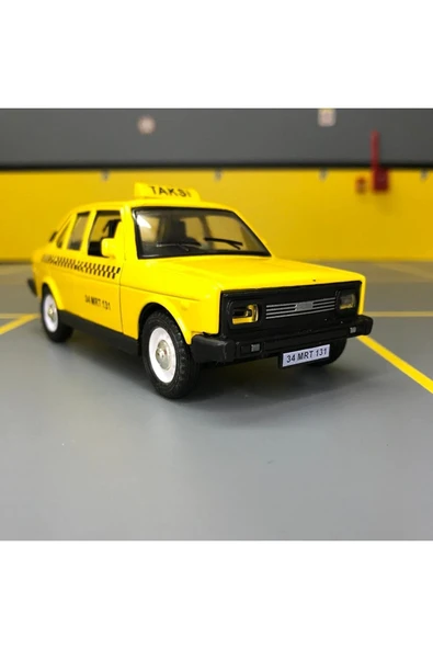 Murat 131 Taksi 1/36 Ölçek *c&c Model Garage* Çek Bırak Diecast Metal Model Oyuncak Araba ürün görseli 1