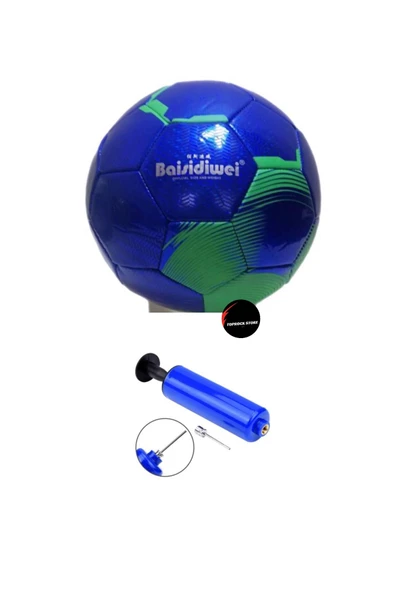 Parlak Dikişli Futbol Topu A Kalite Tüm Sahalara Uygun Şişirme Pompası Hediyeli ürün görseli 1