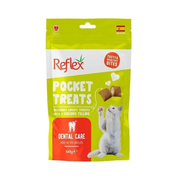 Reflex Pocket Treats Ağız ve Diş Sağlığı Destekleyici Kedi Ödül Maması  1 Adet 60 Gr ürün görseli 1