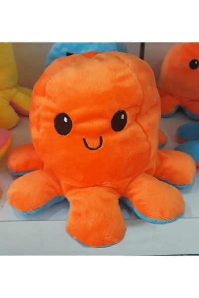 Mod Değiştiren Ahtapot Peluş Yastık Mavi ürün görseli 1