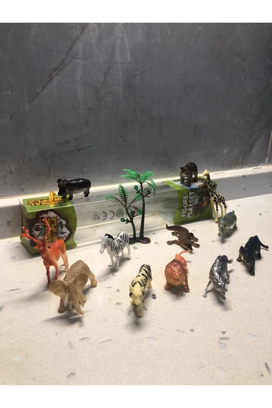 Vahşi Yırtıcı Doğa Hayvanları Oyuncak 13’lü Karakter Figür Set Animal Planet - Resim 3