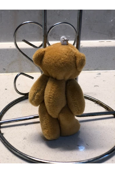 Sevimli Göbekli Oyuncak Peluş Ayıcık Anahtarlık Uyku Arkadaşı Hediyelik 9 CM - Resim 2