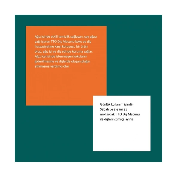 TTO Ferahlatıcı Diş Macunu Ağız Kokusuna Karşı Etkili 75 GR Diş Sağlığı İçin - Resim 3