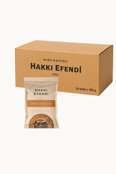 Hakkı Efendi Dibek Kahvesi Koli 100gr x24 Adet-Ekonomik Fiyatlı Toplu Satış Paketi ürün görseli 1