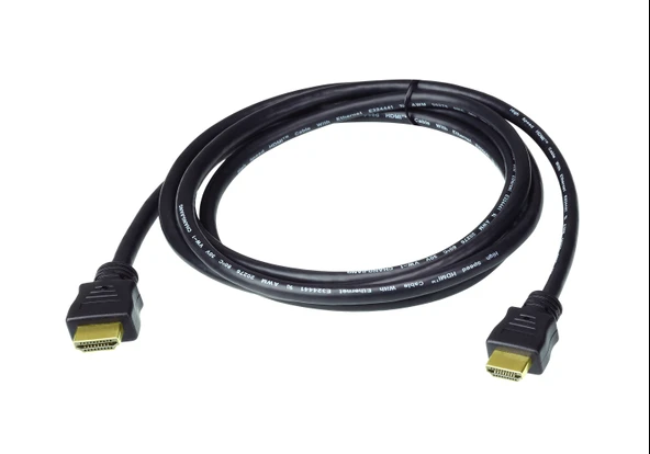 High Speed True 4K HDMI Ethernet Kablosu, 2 metre<br>
2 m High Speed True 4K HDMI Cable with Ethernet ürün görseli 1