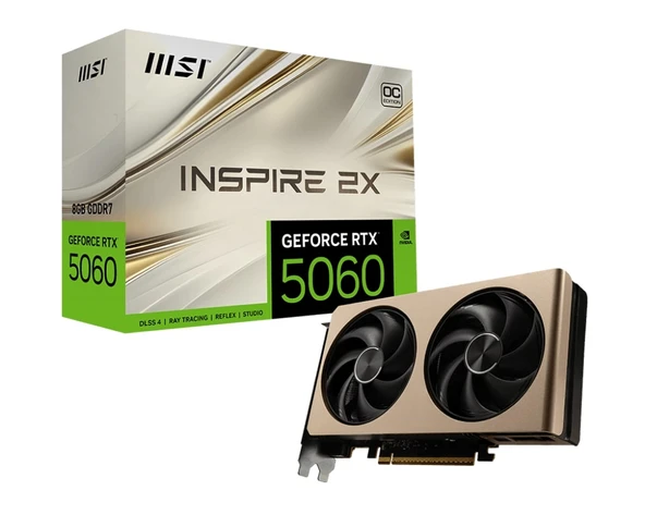 MSI GEFORCE RTX 5060 8G INSPIRE 2X OC 128BIT ürün görseli 1