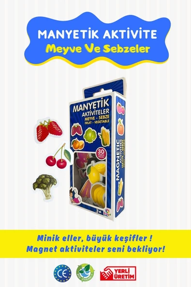 Oyuncakstatıon 30 Parça Manyetik Meyve Ve Sebzeler ürün görseli 1