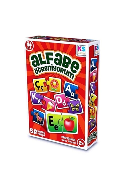 Çocuk Alfabe Öğreniyorum 58 Parça Puzzle ürün görseli 1
