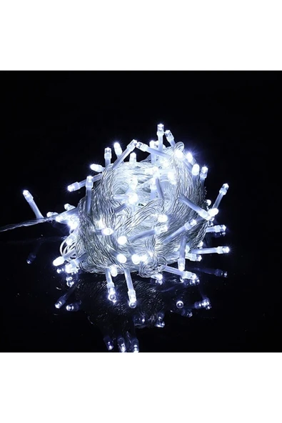 10 Metre 100 Ledli 8 Fonksiyonlu Yılbaşı Süsü Dekor Led Işık - Resim 2