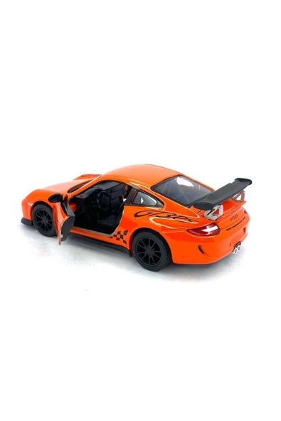 2010 Porsche 911 Gt3 Rs - Çek Bırak 5inch. Lisanslı Model Araba, Oyuncak Araba 1:36 - Resim 3
