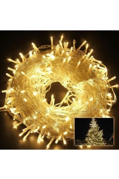 10 Metre Fişli  Şeffaf Kablolu Günışığı 100 Ledli Peri Led Animasyonlu ürün görseli 1