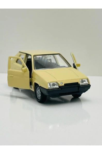 Welly 1:36 Skoda Favorit DieCast Çek Bırak Model Metal Araba - Resim 3