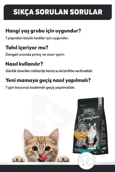 Signature Tavuklu Yetişkin Kedi Maması  Yetişkin (1 - 7 Yaş) Hayır 10 Kg - Resim 5