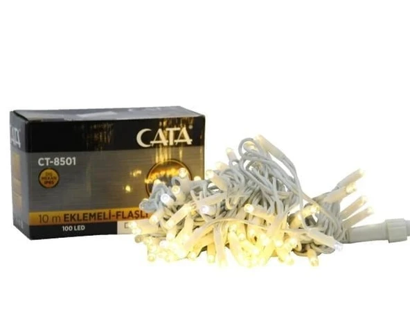 CATA CT 8501 Eklenebilir 10 Metre 100 Ledli Flaşlı Dış Mekan 3200K Günışığı ürün görseli 1