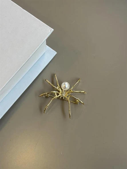 Örümcek Broş - Altın ürün görseli 1