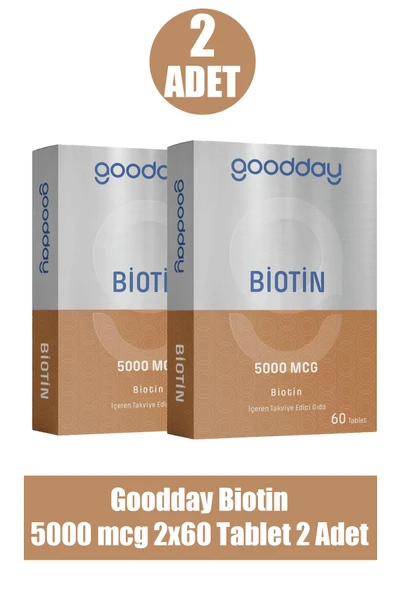 Goodday Biotin 5000 mcg 60 Tablet 2 Adet ürün görseli 1