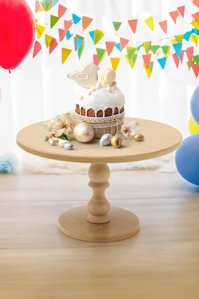 Ahşap Servis Standı Ayaklı Sunumluk ürün görseli 1