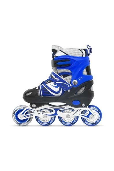 Işıklı Metal Gövdeli Büyük Boy Paten Mavi - Resim 2