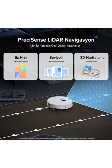 Roborock Q8 Max Pro Plus Çöp İstasyonlu Akıllı Robot Süpürge - Resim 9