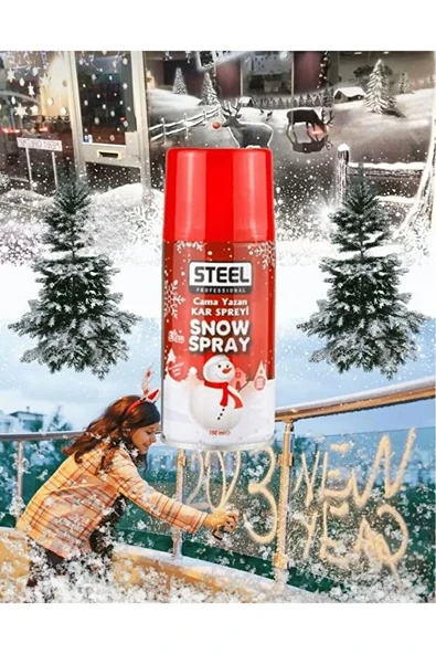 Kar Spreyi Erimeyen Kar Cama Yazı Yazma Ağaç Süsleme 150 ml - Resim 2