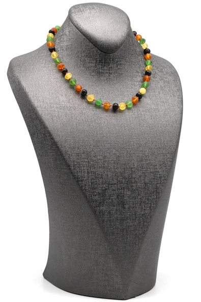 Damla Kehribar Bebek Diş Kolye - 32 cm - Resim 2