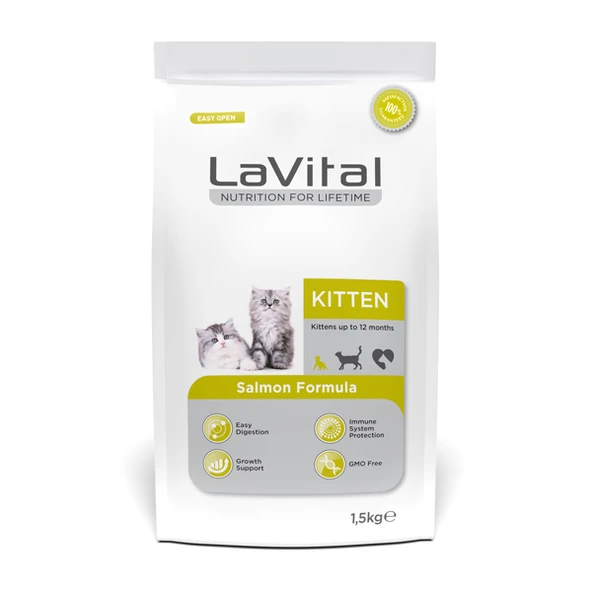Lavital Kitten Somonlu Yavru Kedi Maması  12 Kg 0 - 1 Yaş Hayır ürün görseli 1