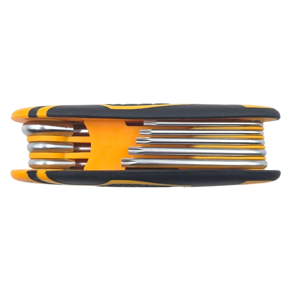 Ingco HHK14083 8 Parça Çakı Tip Torx Allen Anahtar Takımı (T9,T10,T15,T20,T25,T27,T30,T40) - Resim 4