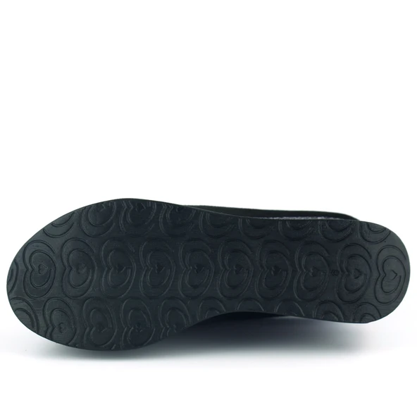 Erkan Saçmacı Lumi Siyah Süet Yuvarlak Burun Taşlı Gizli Dolgu Topuklu Günlük Ayakkabı - Resim 7