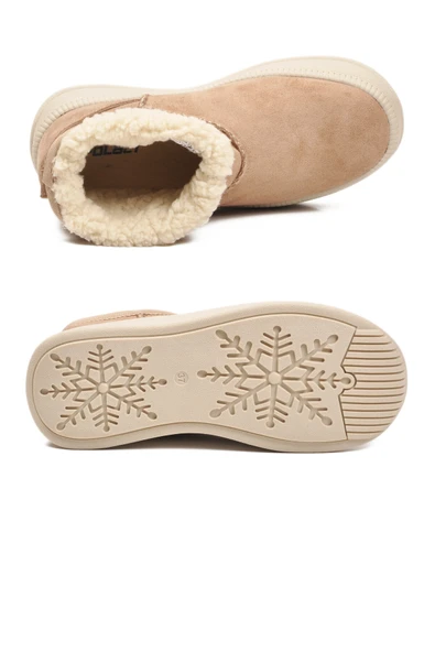 Ayakmod Vizon Nubuk Kürklü Soğuğa Dirençli Kaymaz Kadın Bot 25001 Z - Resim 5