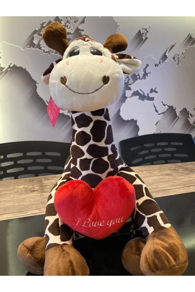Kahverengi Zürafa Peluş Oyuncak 40cm - Resim 2
