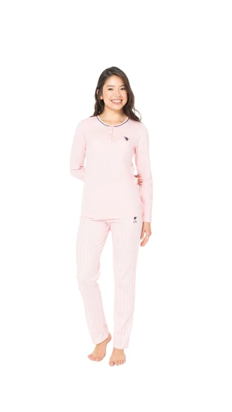Us Polo Kadın Uzun Kol Pijama Takım 20141 - Resim 2