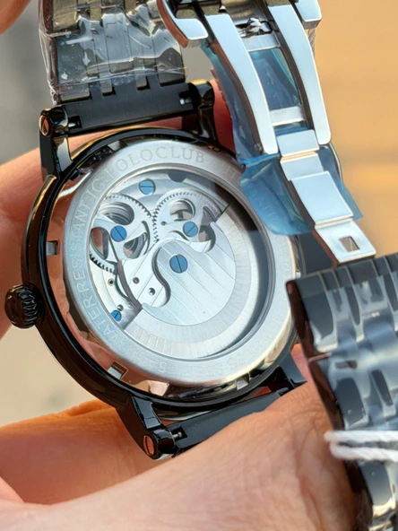 JG.Polo Club Otomatik Mekanizma İtalyan Tasarım Bileklik 5Atm Suya Dayanıklı Erkek Kol Saati 02014.4 - Resim 5