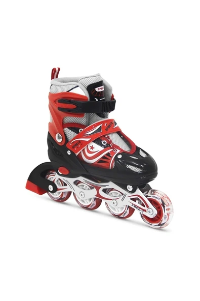 Işıklı Metal Gövdeli Küçük Boy Paten 30-33 - Kırmızı ürün görseli 1