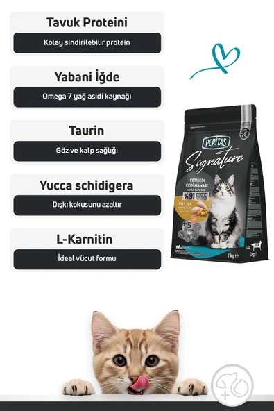 Signature Tavuklu Yetişkin Kedi Maması  Yetişkin (1 - 7 Yaş) Hayır 10 Kg - Resim 4