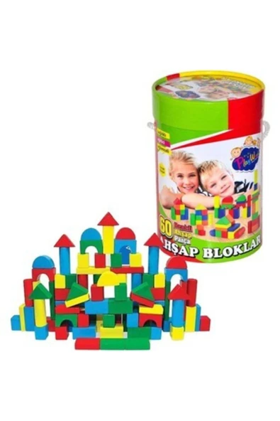 Wooden Blocks Ahşap 60 Parça - Resim 2